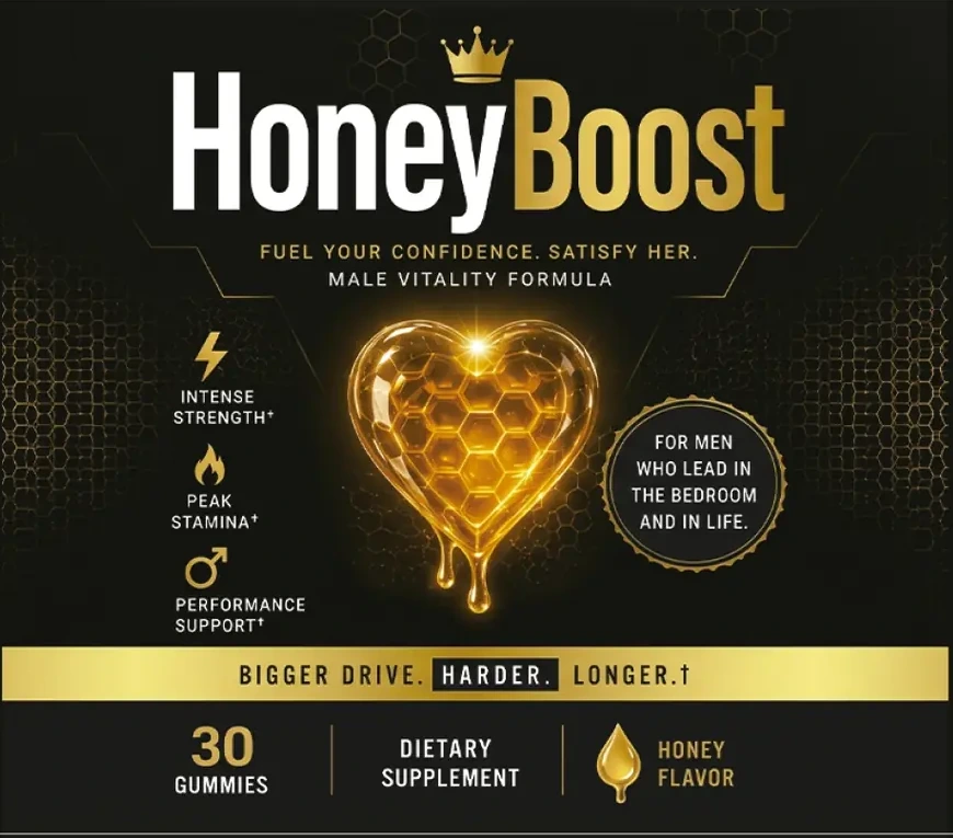 The front panel of the HoneyBoost label