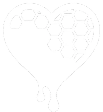 The HoneyBoost honeycomb heart mark