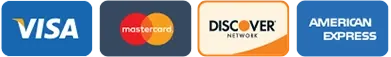 Accepted payment cards